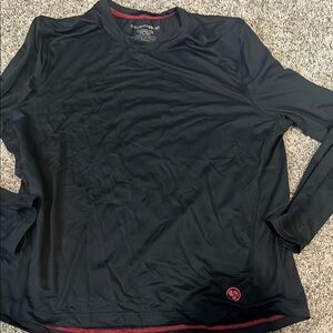 Black Long Sleeve baselayer Tee with Crew Neck